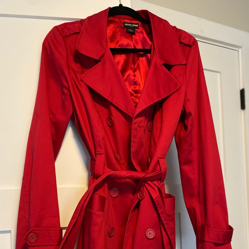 Women’s Guess Trench/rain coat lined size Large